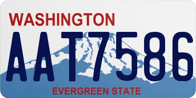 WA license plate AAT7586