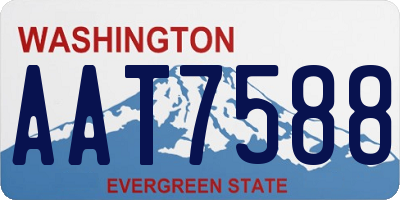 WA license plate AAT7588