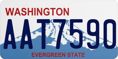 WA license plate AAT7590