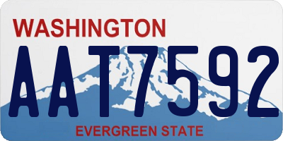 WA license plate AAT7592