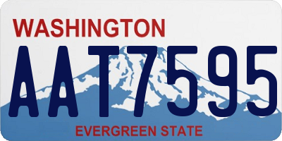 WA license plate AAT7595