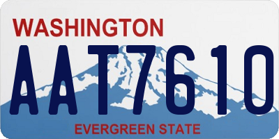 WA license plate AAT7610