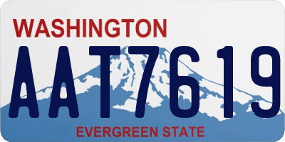 WA license plate AAT7619