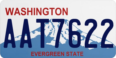 WA license plate AAT7622