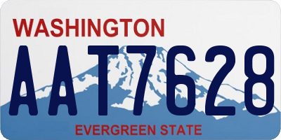 WA license plate AAT7628