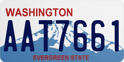 WA license plate AAT7661
