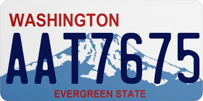 WA license plate AAT7675