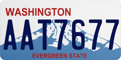 WA license plate AAT7677