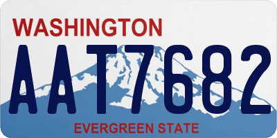 WA license plate AAT7682