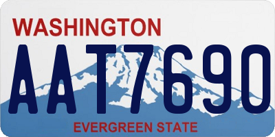 WA license plate AAT7690