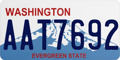 WA license plate AAT7692