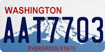 WA license plate AAT7703