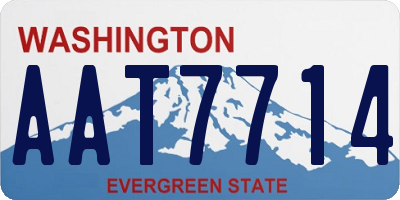 WA license plate AAT7714
