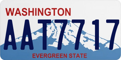 WA license plate AAT7717