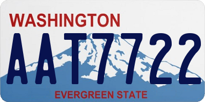 WA license plate AAT7722