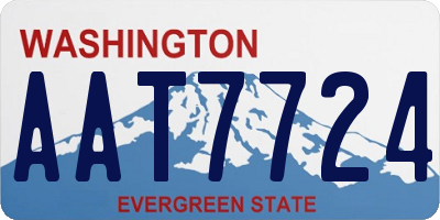 WA license plate AAT7724