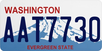 WA license plate AAT7730