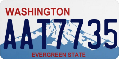 WA license plate AAT7735