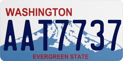 WA license plate AAT7737