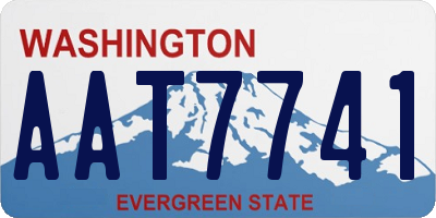 WA license plate AAT7741