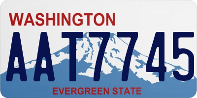 WA license plate AAT7745