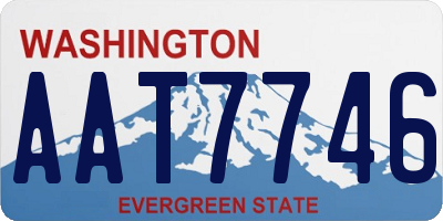 WA license plate AAT7746