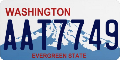 WA license plate AAT7749