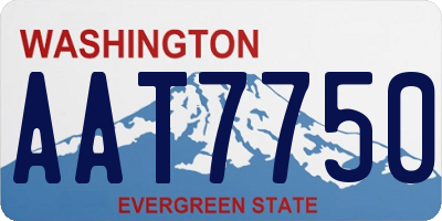 WA license plate AAT7750