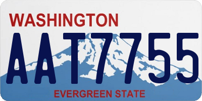 WA license plate AAT7755