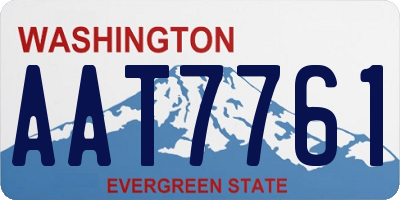WA license plate AAT7761