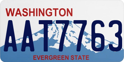 WA license plate AAT7763