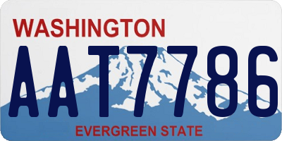 WA license plate AAT7786