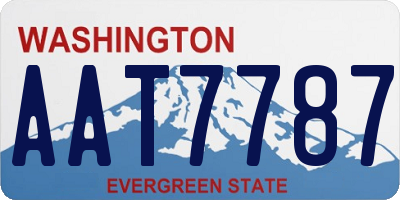 WA license plate AAT7787