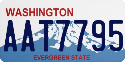 WA license plate AAT7795