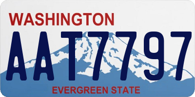WA license plate AAT7797