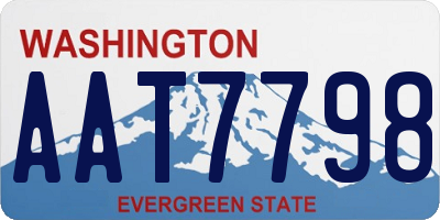 WA license plate AAT7798