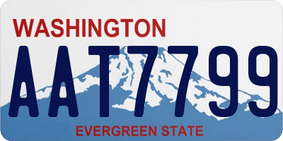 WA license plate AAT7799