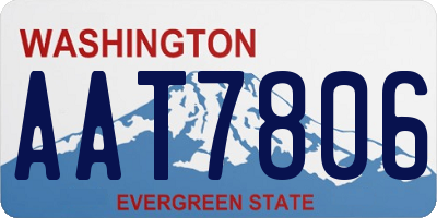 WA license plate AAT7806