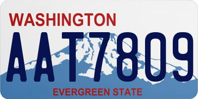 WA license plate AAT7809