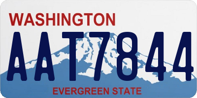 WA license plate AAT7844