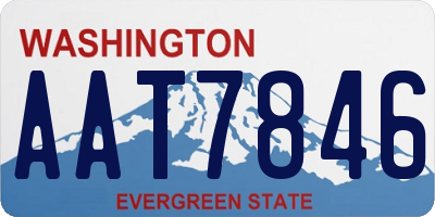 WA license plate AAT7846