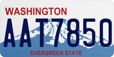 WA license plate AAT7850
