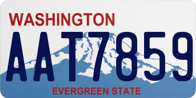 WA license plate AAT7859