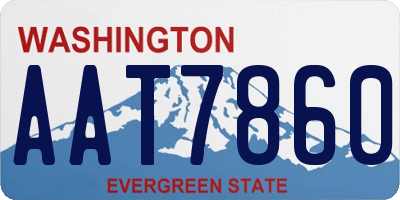 WA license plate AAT7860