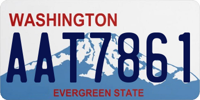 WA license plate AAT7861