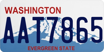 WA license plate AAT7865