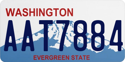 WA license plate AAT7884