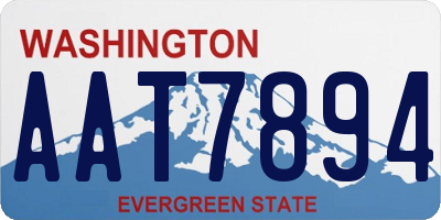 WA license plate AAT7894