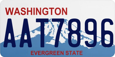 WA license plate AAT7896