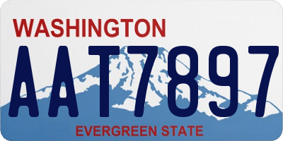 WA license plate AAT7897